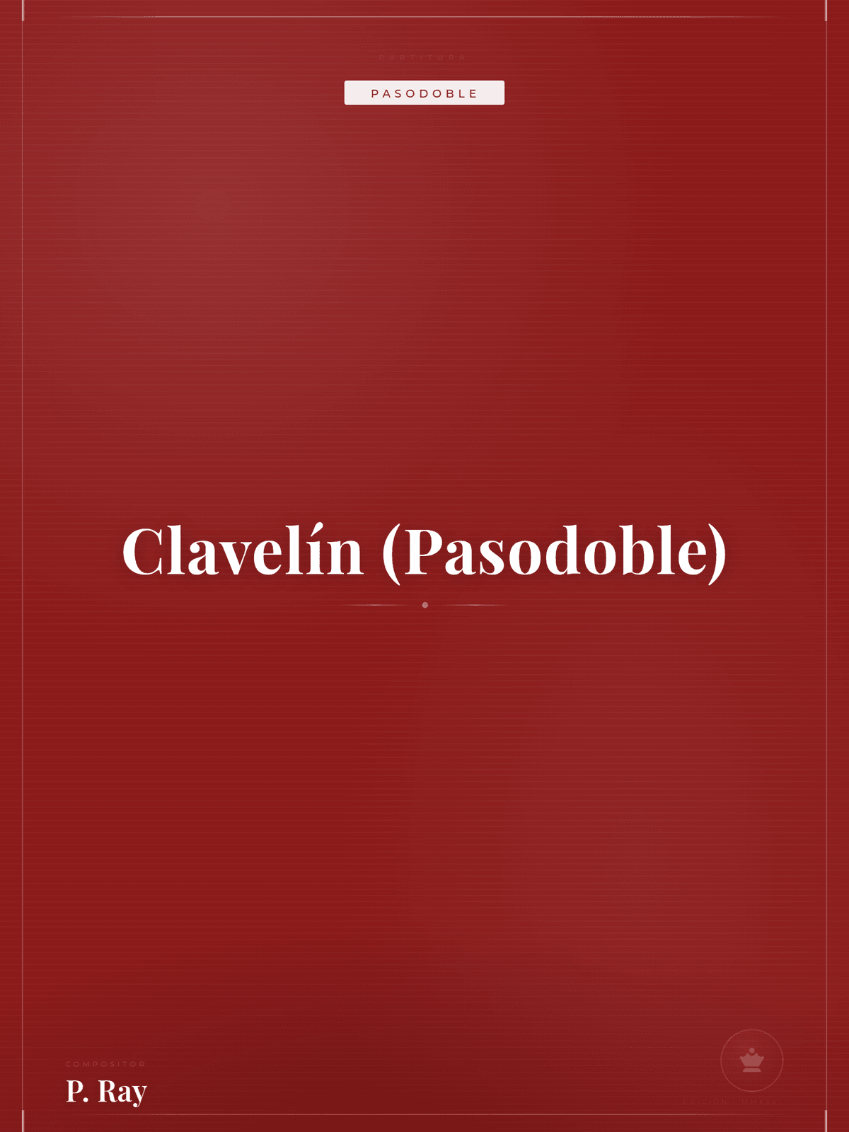 Portada de Clavelín (Pasodoble)
