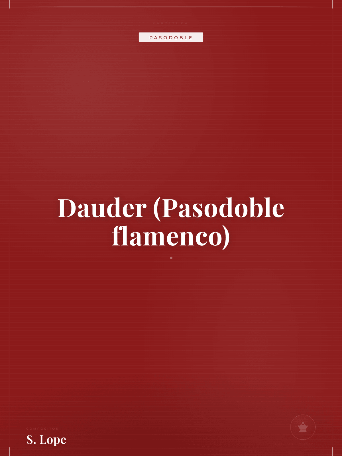 Portada de Dauder (Pasodoble flamenco)