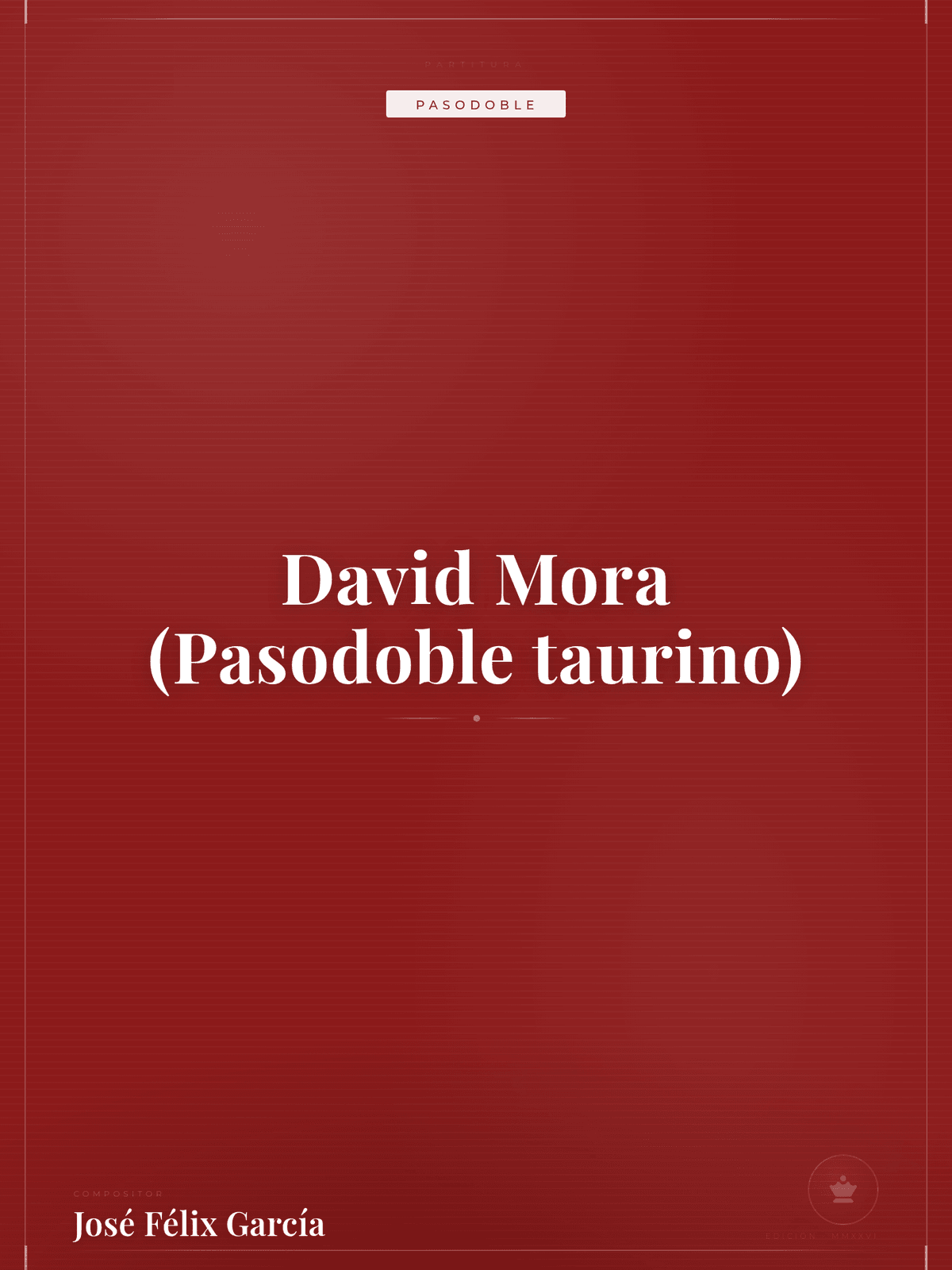 Portada de David Mora (Pasodoble taurino)