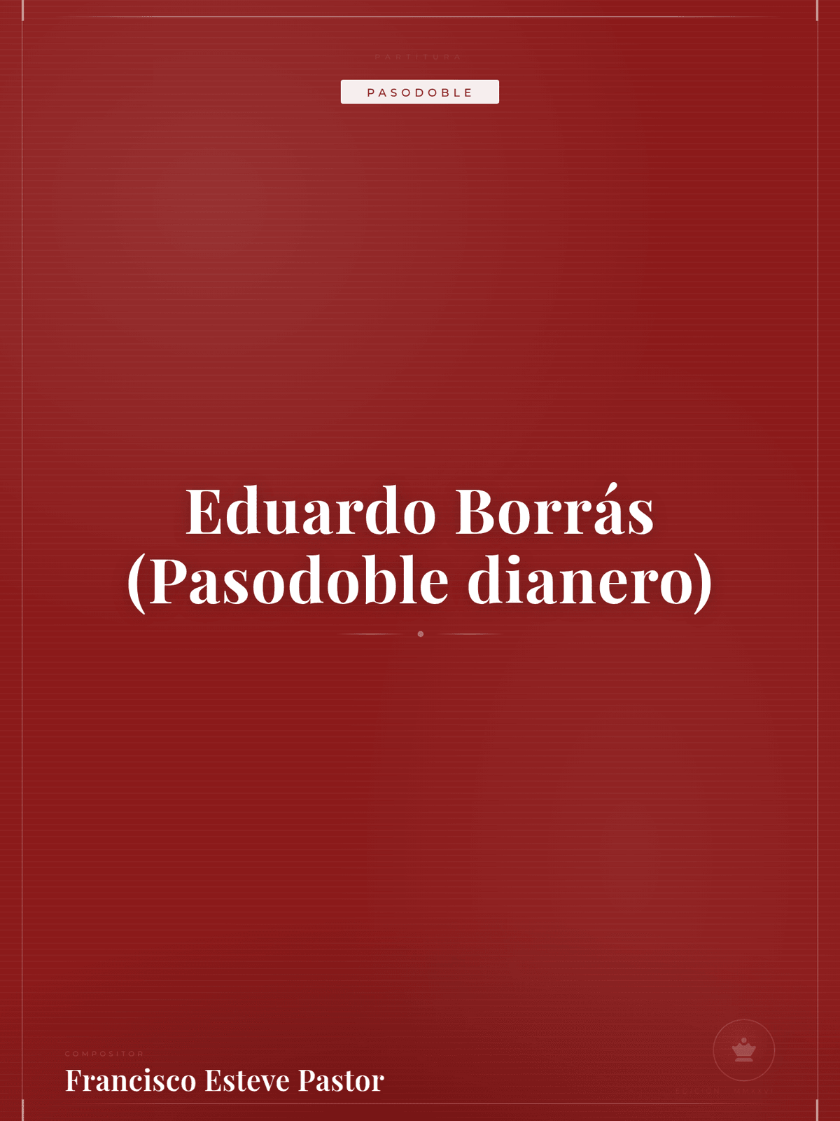 Portada de Eduardo Borrás (Pasodoble dianero)