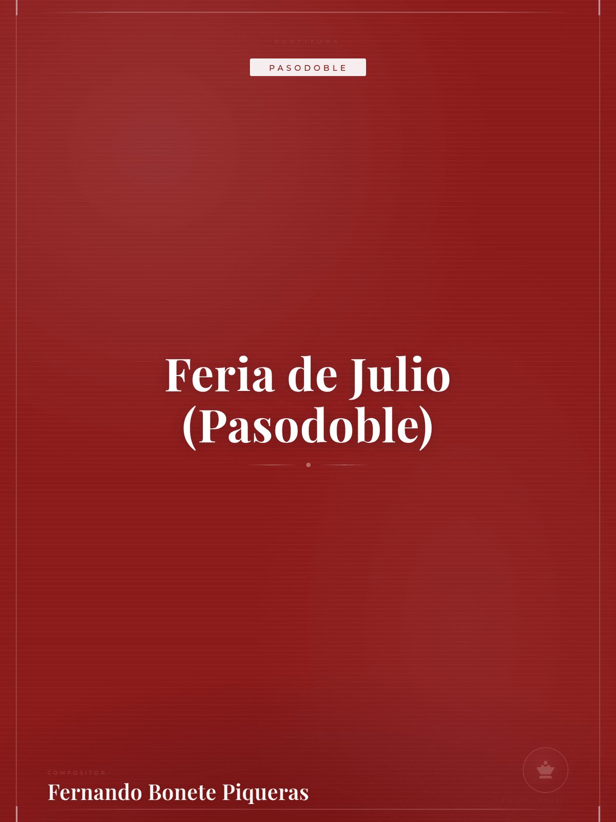 Portada de Feria de Julio (Pasodoble)