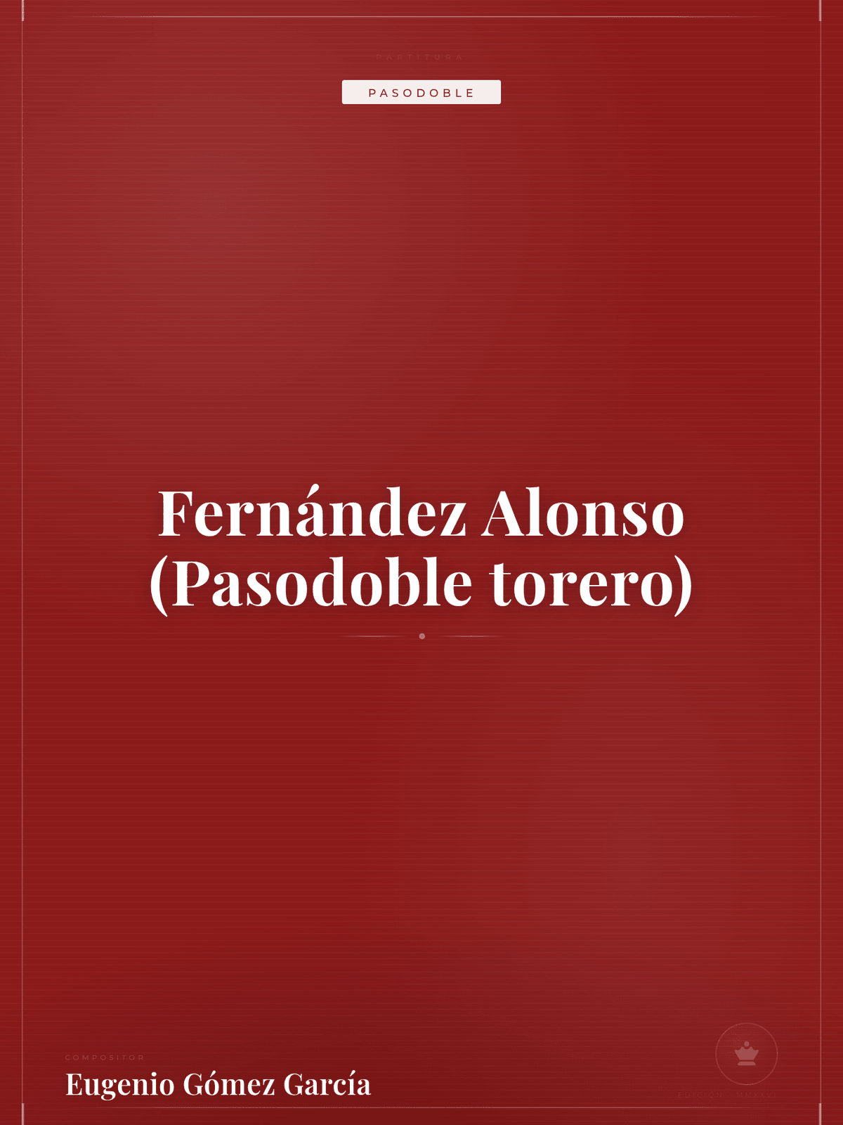 Portada de Fernández Alonso (Pasodoble torero)