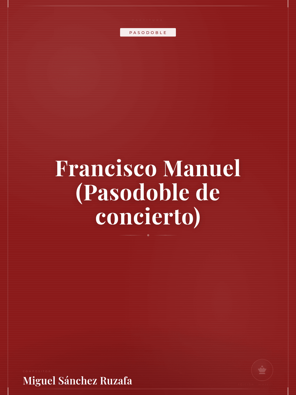 Portada de Francisco Manuel (Pasodoble de concierto)