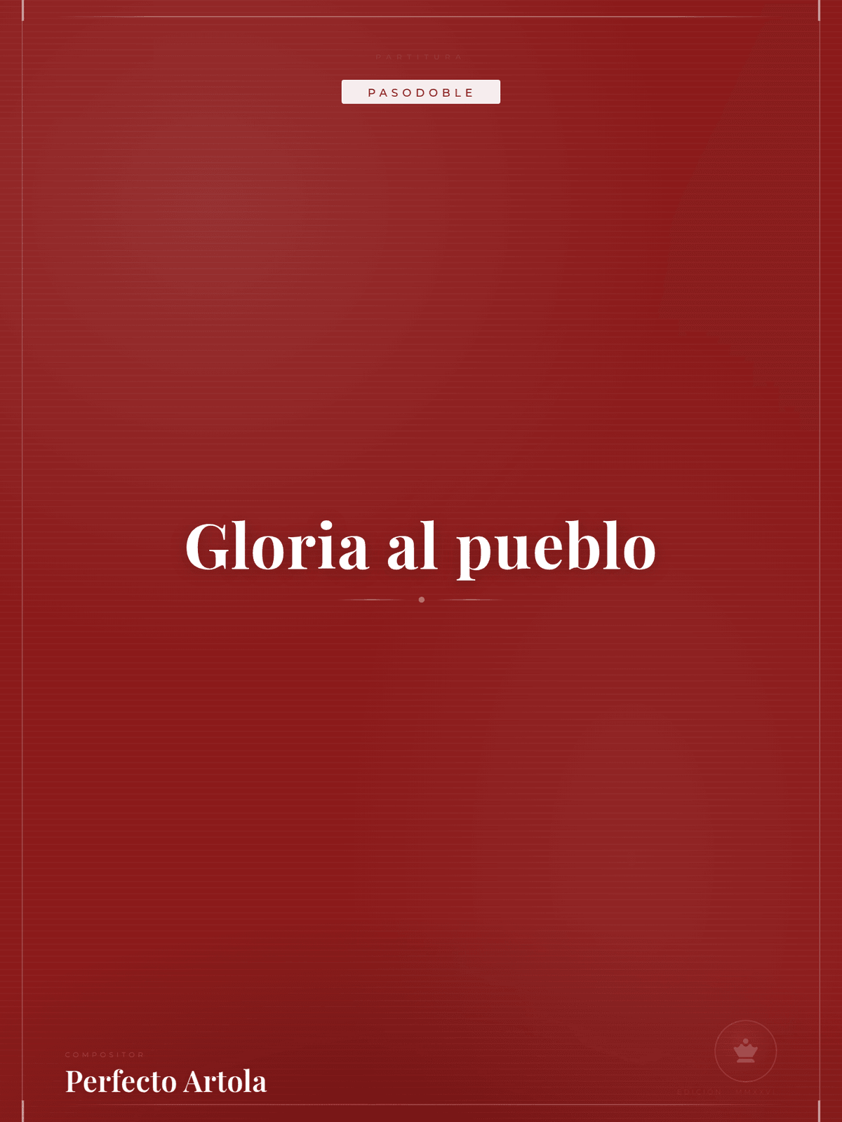 Portada de Gloria al pueblo