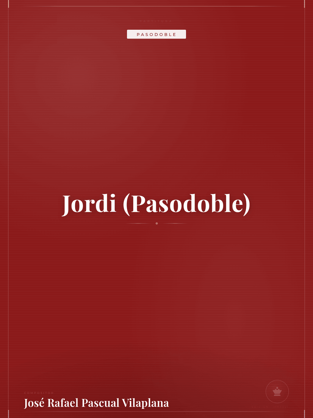 Portada de Jordi (Pasodoble)