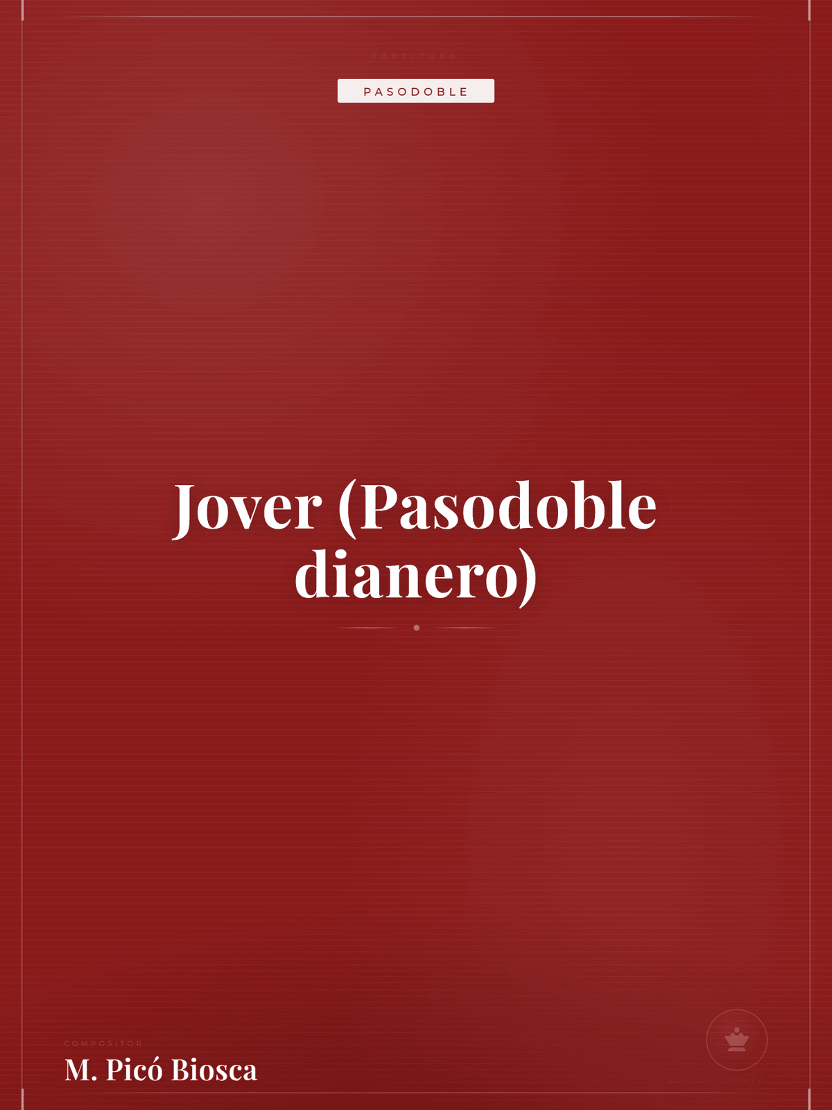 Portada de Jover (Pasodoble dianero)