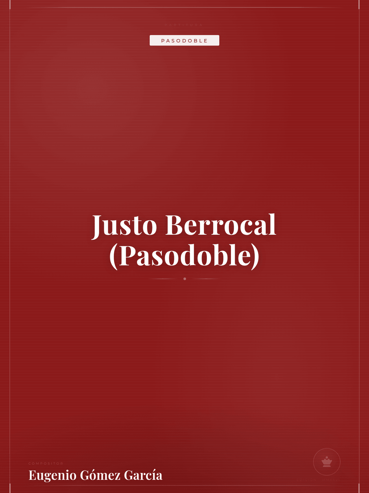 Portada de Justo Berrocal (Pasodoble)