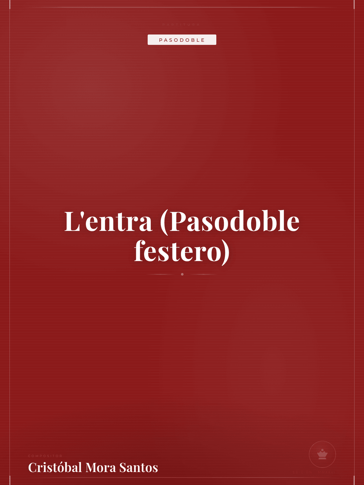 Portada de L'entra (Pasodoble festero)