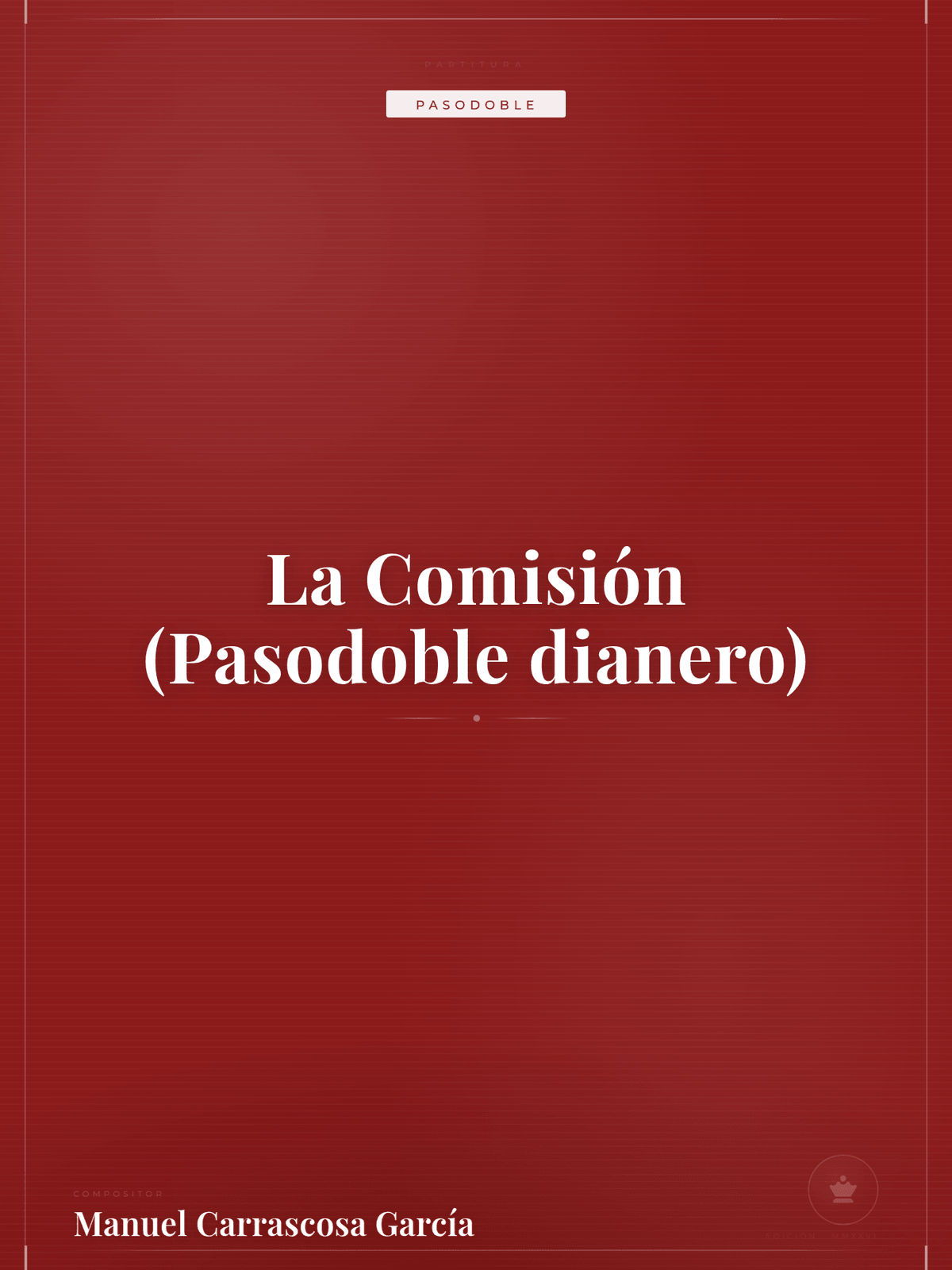 Portada de La Comisión (Pasodoble dianero)