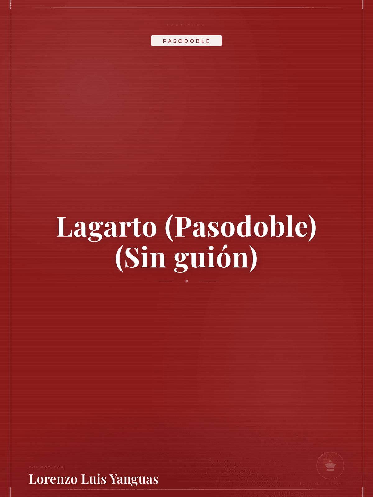 Portada de Lagarto (Pasodoble) (Sin guión)