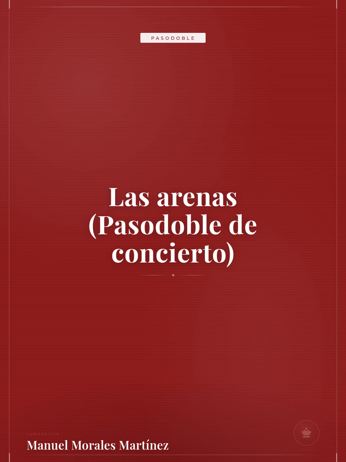 Portada de Las arenas (Pasodoble de concierto)