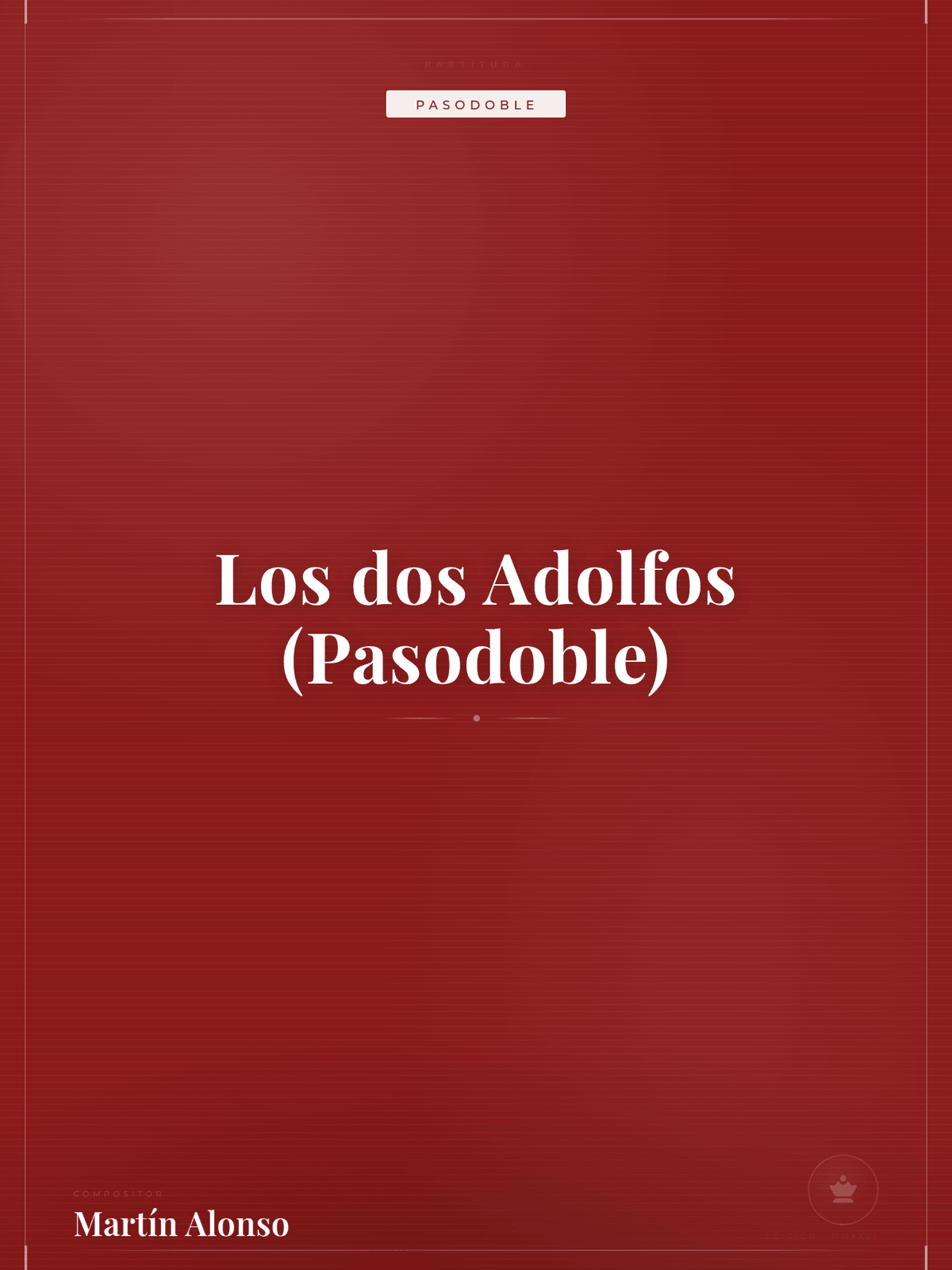 Portada de Los dos Adolfos (Pasodoble)