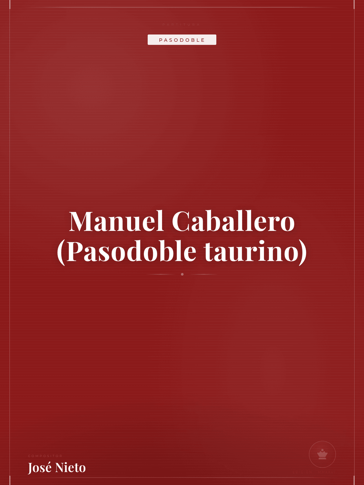 Portada de Manuel Caballero (Pasodoble taurino)