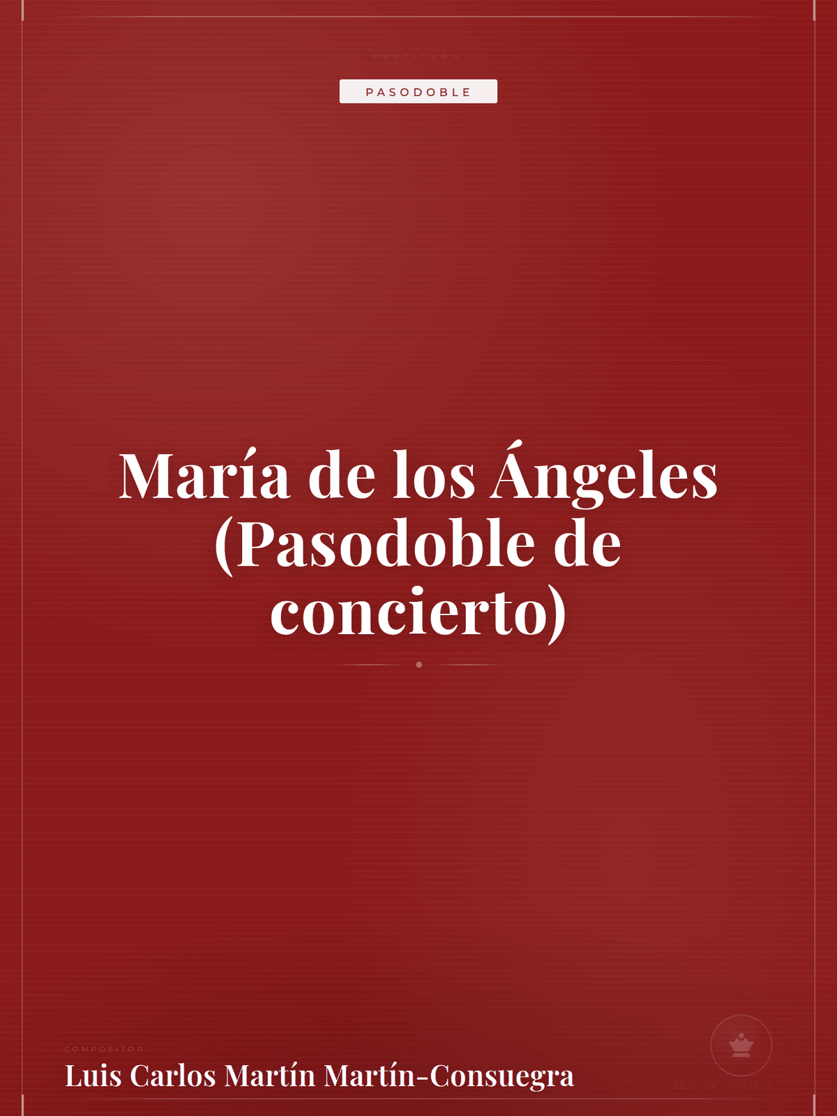 Portada de María de los Ángeles (Pasodoble de concierto)