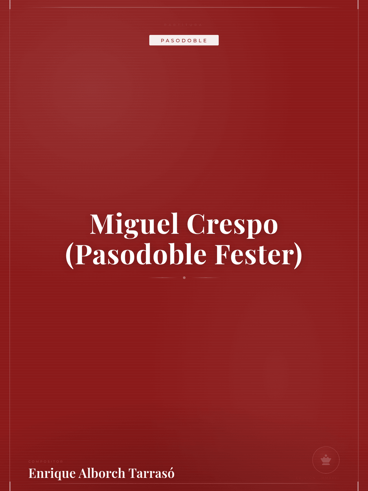 Portada de Miguel Crespo (Pasodoble Fester)