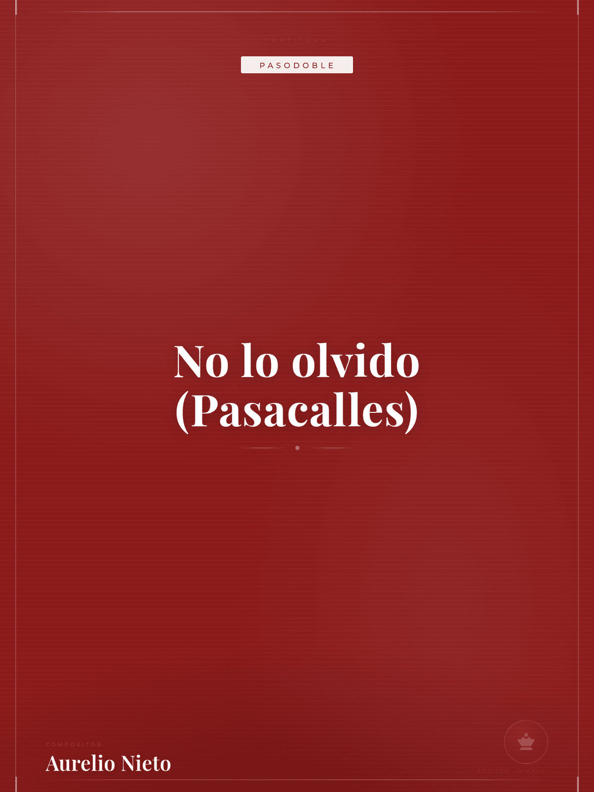 Portada de No lo olvido (Pasacalles)