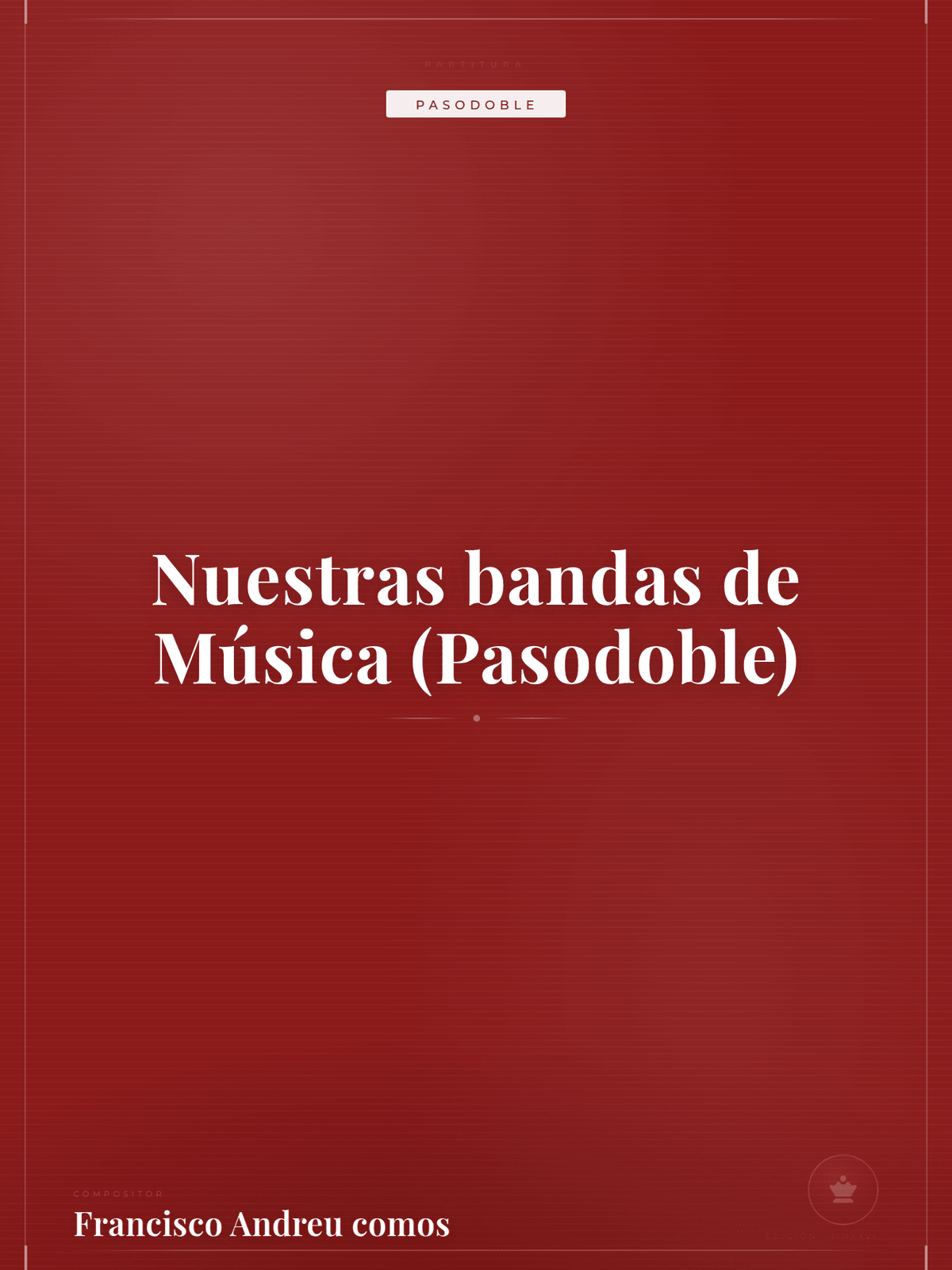 Portada de Nuestras bandas de Música (Pasodoble)