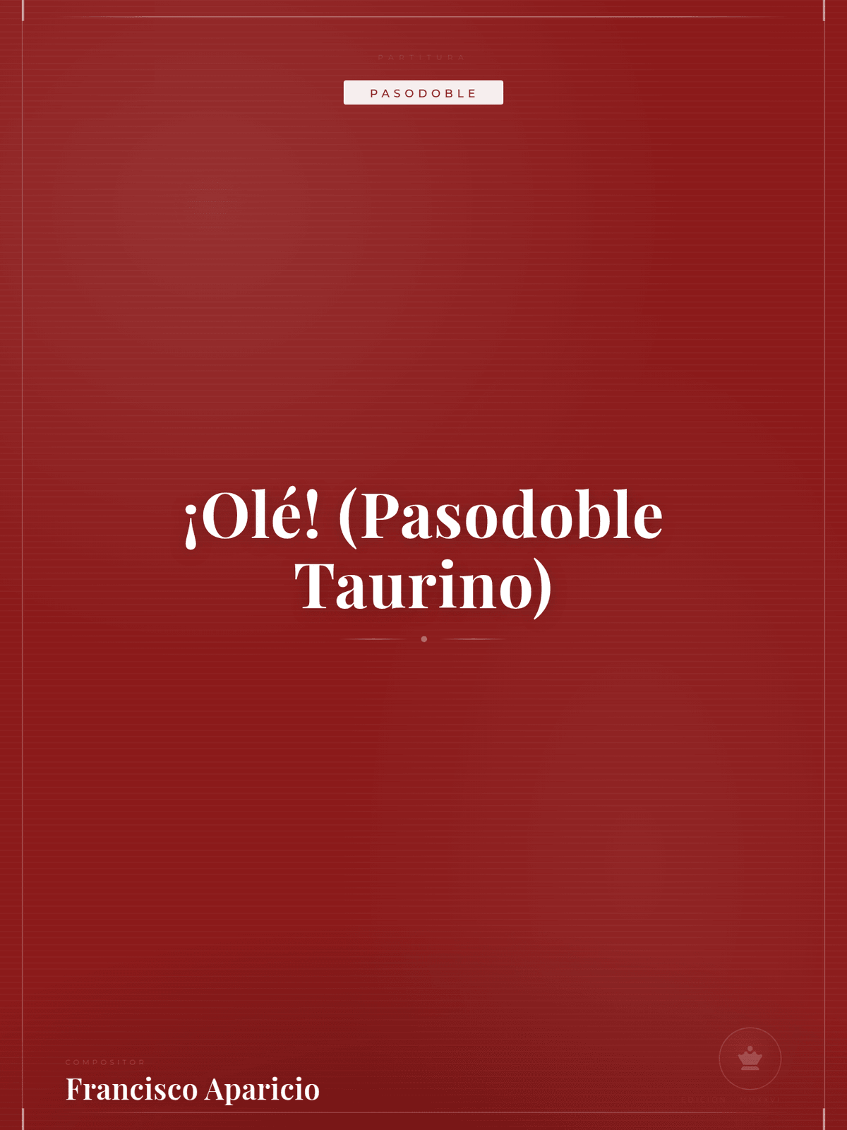 Portada de ¡Olé! (Pasodoble Taurino)