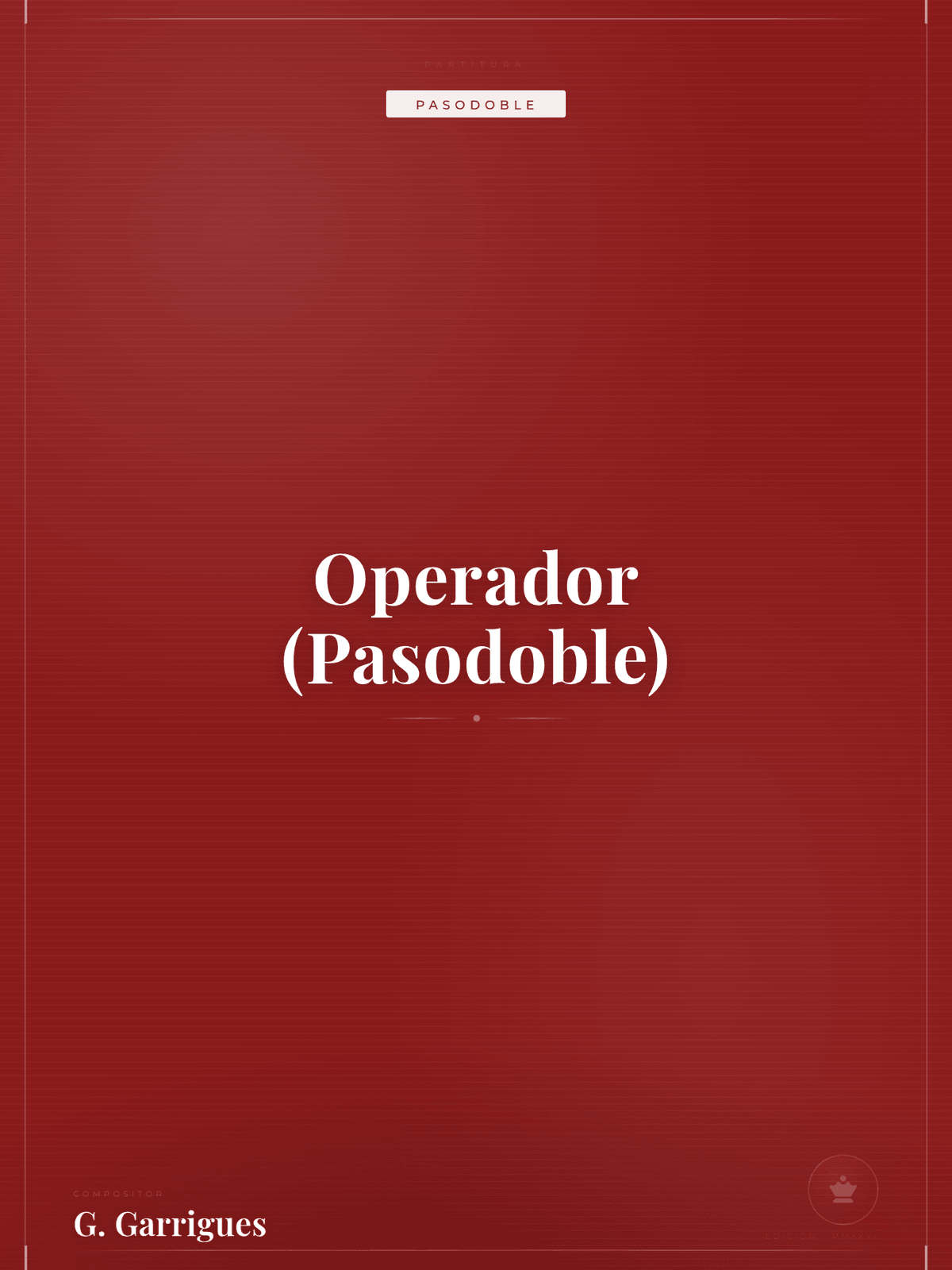 Portada de Operador (Pasodoble)