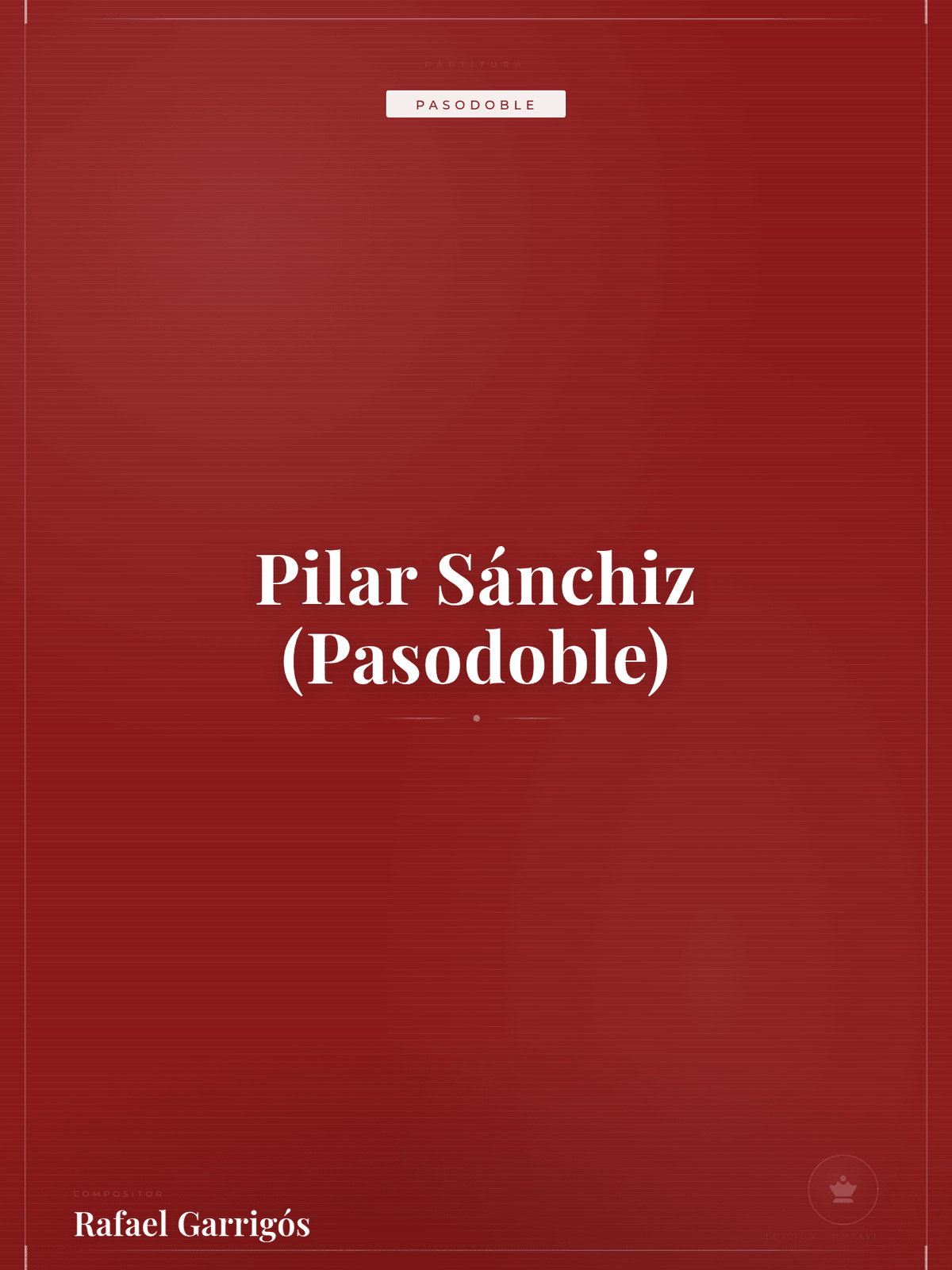 Portada de Pilar Sánchiz (Pasodoble)