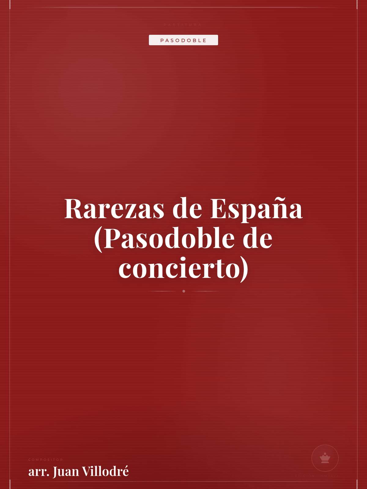Portada de Rarezas de España (Pasodoble de concierto)