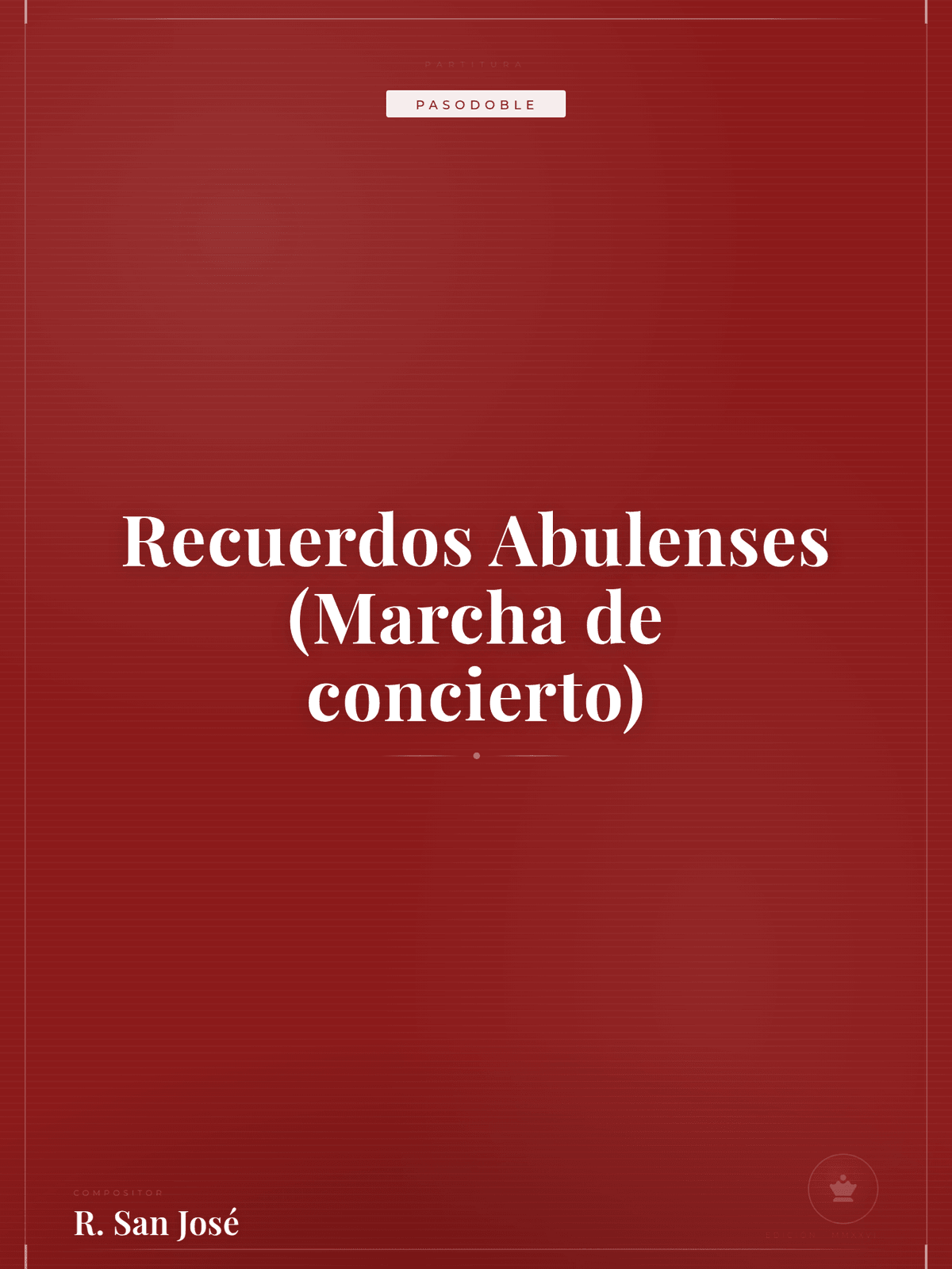 Portada de Recuerdos Abulenses (Marcha de concierto)