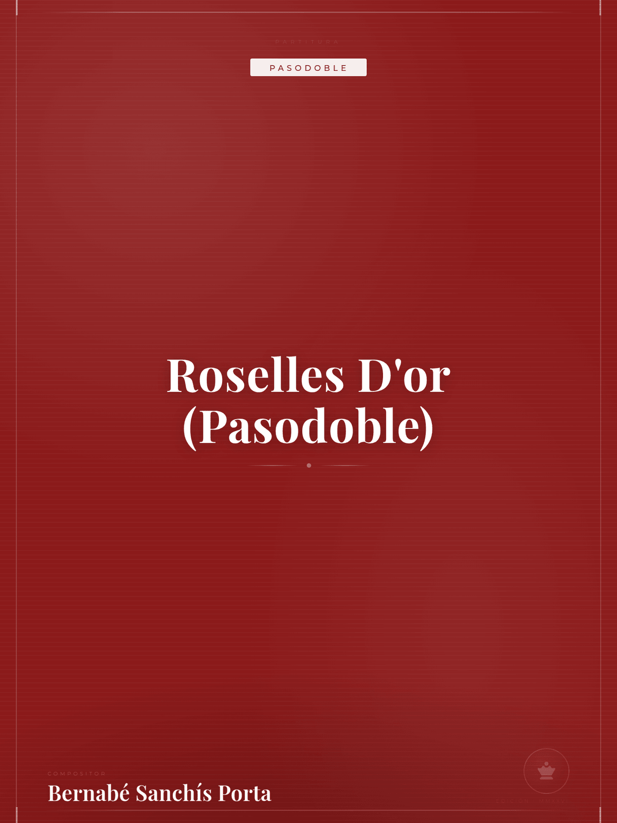 Portada de Roselles D'or (Pasodoble)
