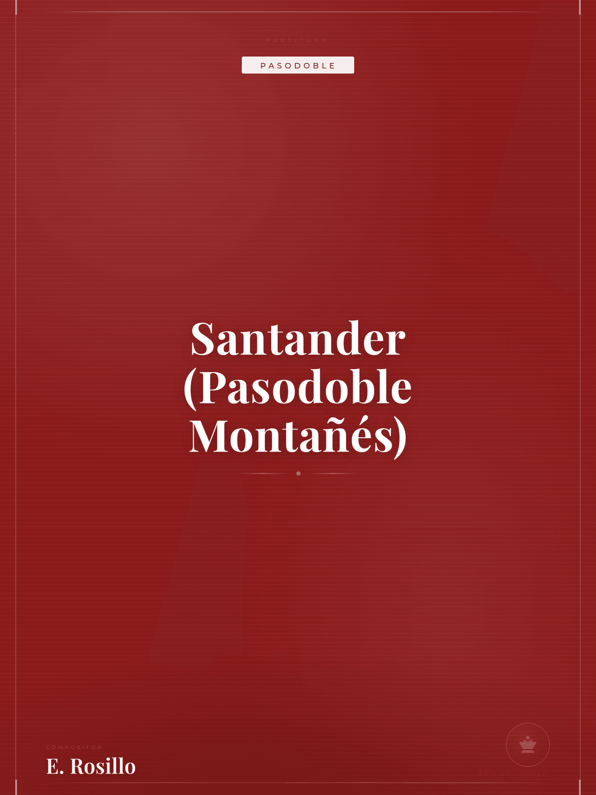 Portada de Santander (Pasodoble Montañés)