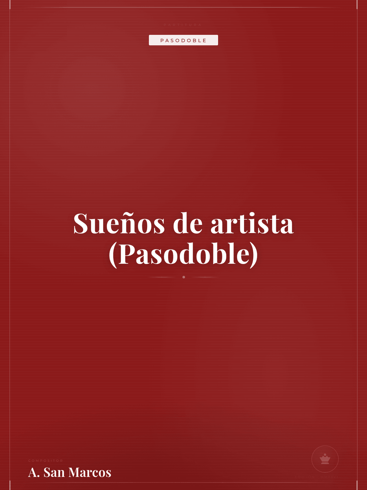Portada de Sueños de artista (Pasodoble)