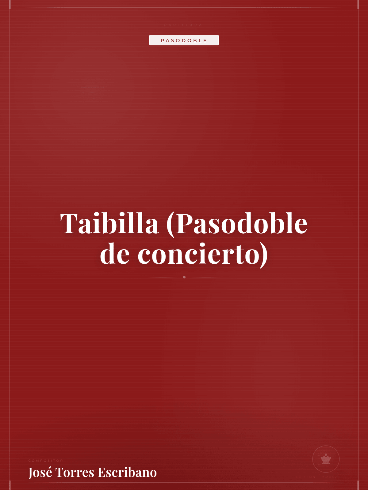 Portada de Taibilla (Pasodoble de concierto)