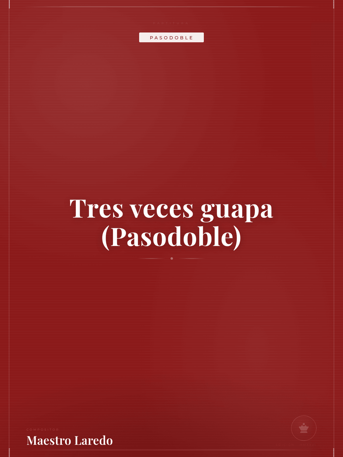 Portada de Tres veces guapa (Pasodoble)