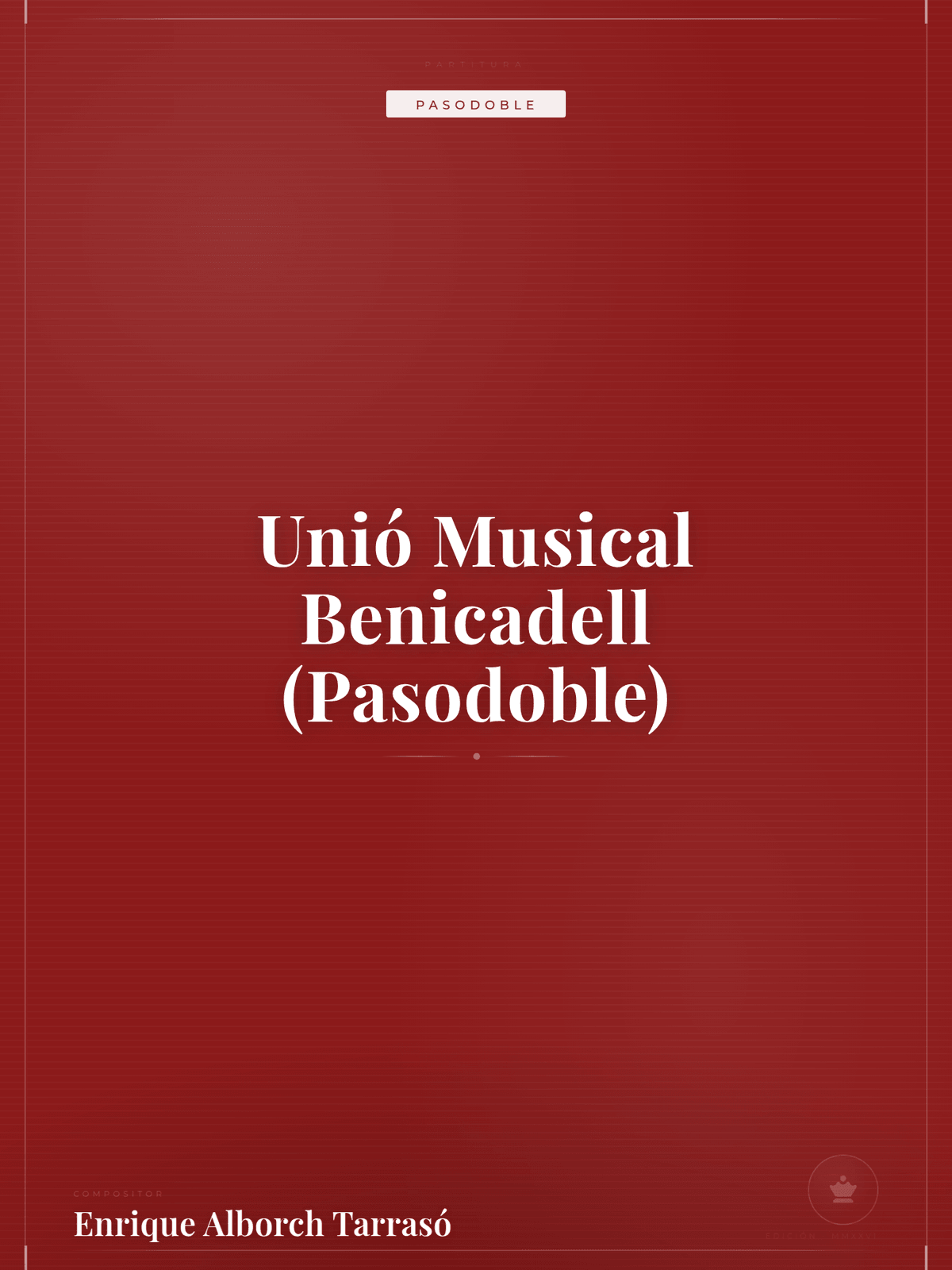 Portada de Unió Musical Benicadell (Pasodoble)