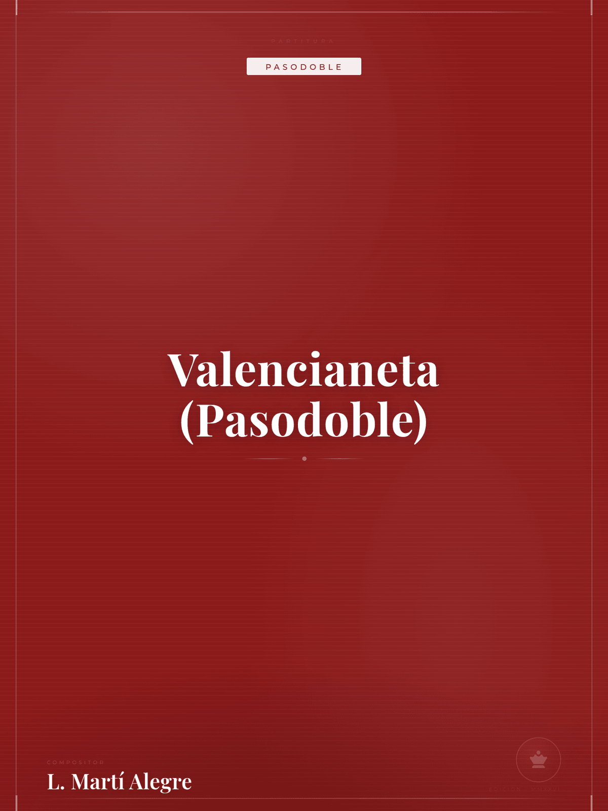 Portada de Valencianeta (Pasodoble)