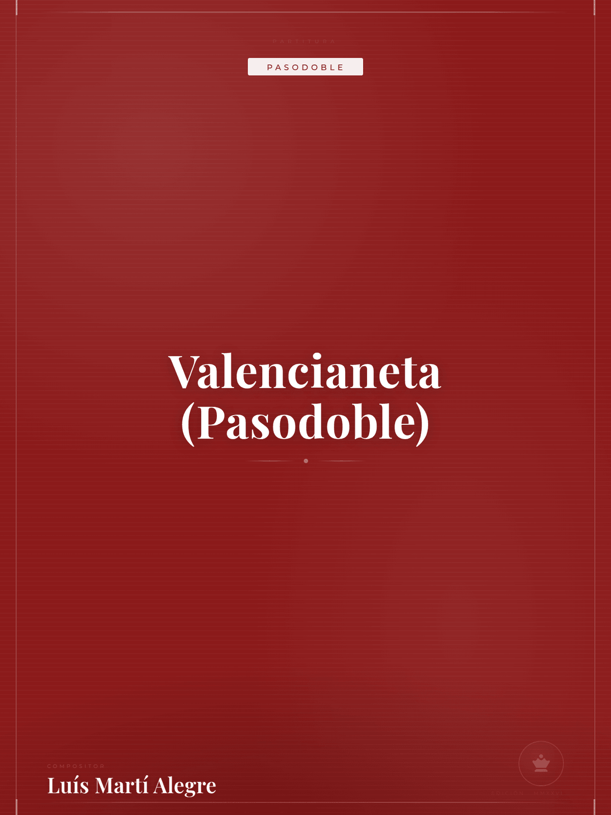 Portada de Valencianeta (Pasodoble)