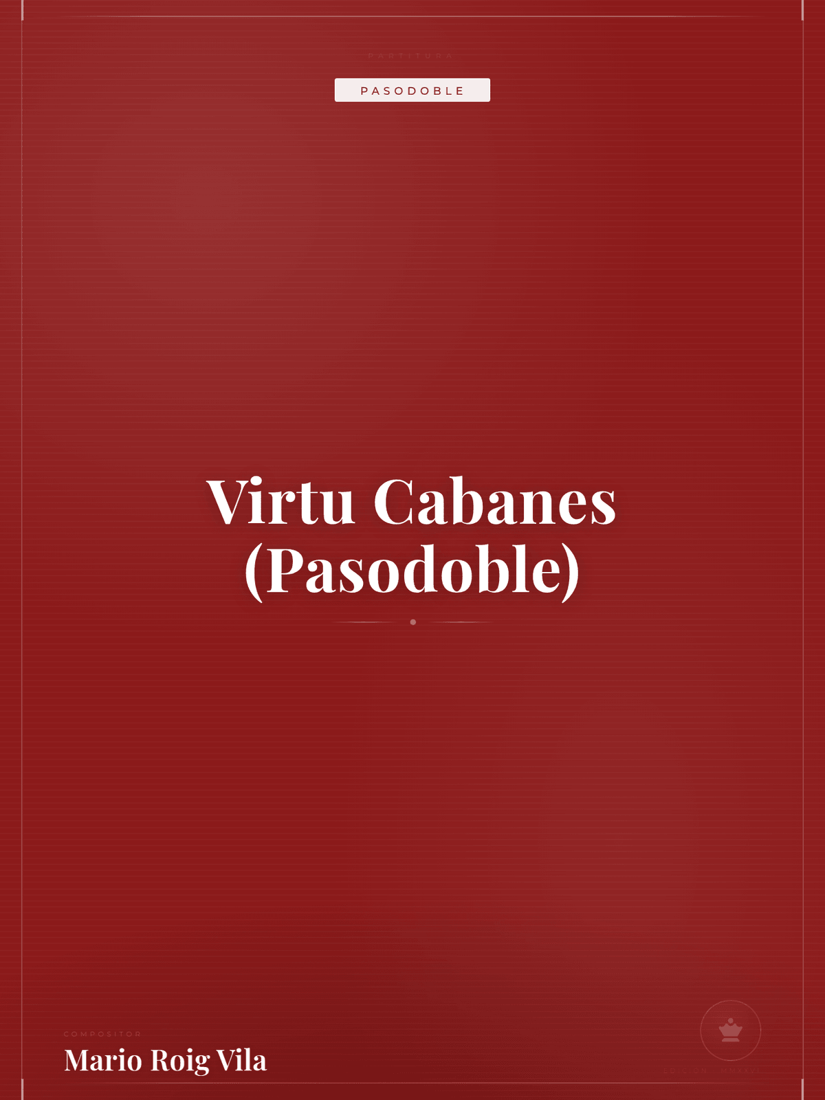 Portada de Virtu Cabanes (Pasodoble)